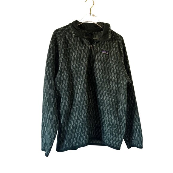 Patagonia Green Patterned Half Zip Pullover - Picture 4 of 6